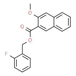 ChemSpider 2D Image | 2-Fluorobenzyl 3-methoxy-2-naphthoate | C19H15FO3