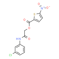 ChemSpider 2D Image | 2-[(3-Chlorophenyl)amino]-2-oxoethyl 5-nitro-2-thiophenecarboxylate | C13H9ClN2O5S
