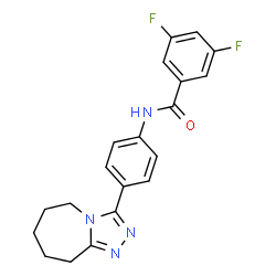 ChemSpider 2D Image | 3,5-Difluoro-N-[4-(6,7,8,9-tetrahydro-5H-[1,2,4]triazolo[4,3-a]azepin-3-yl)phenyl]benzamide | C20H18F2N4O