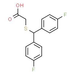 ChemSpider 2D Image | {[bis(4-fluorophenyl)methyl]thio}acetic acid | C15H12F2O2S