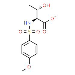 ChemSpider 2D Image | (2S,3S)-3-Hydroxy-2-{[(4-methoxyphenyl)sulfonyl]amino}butanoate | C11H14NO6S