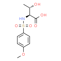 ChemSpider 2D Image | N-[(4-Methoxyphenyl)sulfonyl]-L-allothreonine | C11H15NO6S