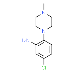 ChemSpider 2D Image | 5-Chloro-2-(4-methyl-1-piperazinyl)aniline | C11H16ClN3