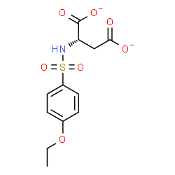 ChemSpider 2D Image | (2S)-2-{[(4-Ethoxyphenyl)sulfonyl]amino}succinate | C12H13NO7S
