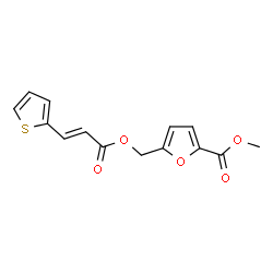 ChemSpider 2D Image | Methyl 5-({[(2E)-3-(2-thienyl)-2-propenoyl]oxy}methyl)-2-furoate | C14H12O5S