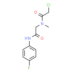 ChemSpider 2D Image | N~2~-(Chloroacetyl)-N-(4-fluorophenyl)-N~2~-methylglycinamide | C11H12ClFN2O2