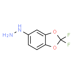ChemSpider 2D Image | (2,2-Difluoro-1,3-benzodioxol-5-yl)hydrazine | C7H6F2N2O2