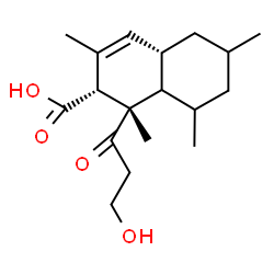 ChemSpider 2D Image | (1S,2R,4aS)-1-(3-Hydroxypropanoyl)-1,3,6,8-tetramethyl-1,2,4a,5,6,7,8,8a-octahydro-2-naphthalenecarboxylic acid | C18H28O4