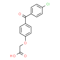 ChemSpider 2D Image | [4-(4-Chlorobenzoyl)phenoxy]acetic acid | C15H11ClO4