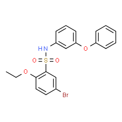 ChemSpider 2D Image | 5-Bromo-2-ethoxy-N-(3-phenoxyphenyl)benzenesulfonamide | C20H18BrNO4S