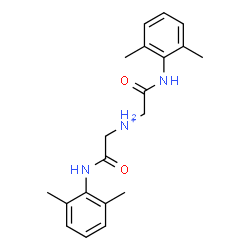 ChemSpider 2D Image | 2-[(2,6-Dimethylphenyl)amino]-N-{2-[(2,6-dimethylphenyl)amino]-2-oxoethyl}-2-oxoethanaminium | C20H26N3O2