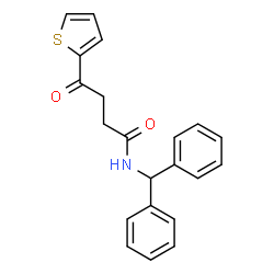 ChemSpider 2D Image | N-(Diphenylmethyl)-4-oxo-4-(2-thienyl)butanamide | C21H19NO2S