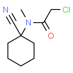 ChemSpider 2D Image | 2-Chloro-N-(1-cyanocyclohexyl)-N-methylacetamide | C10H15ClN2O