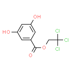ChemSpider 2D Image | 2,2,2-Trichloroethyl 3,5-dihydroxybenzoate | C9H7Cl3O4