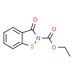 ChemSpider 2D Image | Ethyl 3-oxo-1,2-benzothiazole-2(3H)-carboxylate | C10H9NO3S