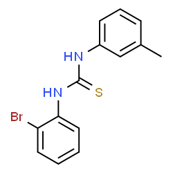 ChemSpider 2D Image | 1-(2-Bromophenyl)-3-(3-methylphenyl)thiourea | C14H13BrN2S