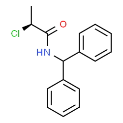 ChemSpider 2D Image | (2S)-2-Chloro-N-(diphenylmethyl)propanamide | C16H16ClNO