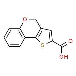 ChemSpider 2D Image | 4H-Thieno[3,2-c]chromene-2-carboxylic acid | C12H8O3S