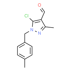ChemSpider 2D Image | 5-Chloro-3-methyl-1-(4-methylbenzyl)-1H-pyrazole-4-carbaldehyde | C13H13ClN2O