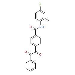 ChemSpider 2D Image | N-(4-Fluoro-2-methylphenyl)-4-[oxo(phenyl)acetyl]benzamide | C22H16FNO3