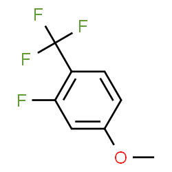 ChemSpider 2D Image | 2-Fluoro-4-methoxy-1-(trifluoromethyl)benzene | C8H6F4O