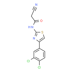 ChemSpider 2D Image | 2-Cyano-N-[4-(3,4-dichlorophenyl)-1,3-thiazol-2-yl]acetamide | C12H7Cl2N3OS