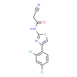 ChemSpider 2D Image | 2-Cyano-N-[4-(2,4-dichlorophenyl)-1,3-thiazol-2-yl]acetamide | C12H7Cl2N3OS