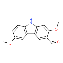 ChemSpider 2D Image | 2,6-Dimethoxy-9H-carbazole-3-carbaldehyde | C15H13NO3