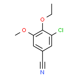 ChemSpider 2D Image | 3-Chloro-4-ethoxy-5-methoxybenzonitrile | C10H10ClNO2