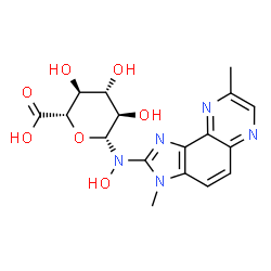 ChemSpider 2D Image | N-(3,8-Dimethyl-3H-imidazo[4,5-f]quinoxalin-2-yl)-N-hydroxy-beta-D-glucopyranuronosylamine | C17H19N5O7