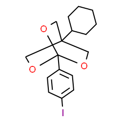 ChemSpider 2D Image | 4-Cyclohexyl-1-(4-iodophenyl)-2,6,7-trioxabicyclo[2.2.2]octane | C17H21IO3