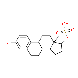 ChemSpider 2D Image | 3-Hydroxyestra-1,3,5(10)-trien-17-yl hydrogen sulfate | C18H24O5S