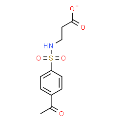 ChemSpider 2D Image | 3-{[(4-Acetylphenyl)sulfonyl]amino}propanoate | C11H12NO5S