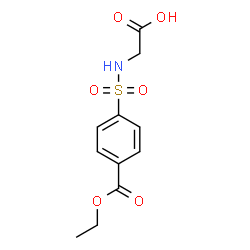 ChemSpider 2D Image | N-{[4-(Ethoxycarbonyl)phenyl]sulfonyl}glycine | C11H13NO6S