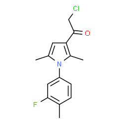 ChemSpider 2D Image | 2-Chloro-1-[1-(3-fluoro-4-methylphenyl)-2,5-dimethyl-1H-pyrrol-3-yl]ethanone | C15H15ClFNO
