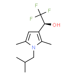 ChemSpider 2D Image | (1S)-2,2,2-Trifluoro-1-(1-isobutyl-2,5-dimethyl-1H-pyrrol-3-yl)ethanol | C12H18F3NO