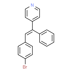 ChemSpider 2D Image | 4-[(E)-2-(4-Bromophenyl)-1-phenylvinyl]pyridine | C19H14BrN