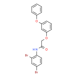ChemSpider 2D Image | N-(2,4-Dibromophenyl)-2-(3-phenoxyphenoxy)acetamide | C20H15Br2NO3