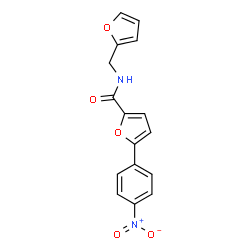 ChemSpider 2D Image | N-(2-Furylmethyl)-5-(4-nitrophenyl)-2-furamide | C16H12N2O5