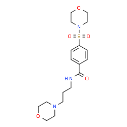ChemSpider 2D Image | N-[3-(4-Morpholinyl)propyl]-4-(4-morpholinylsulfonyl)benzamide | C18H27N3O5S