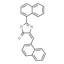 ChemSpider 2D Image | (4E)-2-(1-Naphthyl)-4-(1-naphthylmethylene)-1,3-oxazol-5(4H)-one | C24H15NO2
