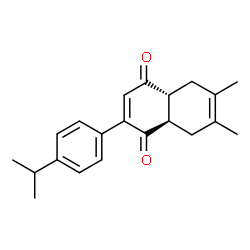 ChemSpider 2D Image | (4aR,8aR)-2-(4-Isopropylphenyl)-6,7-dimethyl-4a,5,8,8a-tetrahydro-1,4-naphthalenedione | C21H24O2