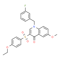 ChemSpider 2D Image | 3-[(4-Ethoxyphenyl)sulfonyl]-1-(3-fluorobenzyl)-6-methoxy-4(1H)-quinolinone | C25H22FNO5S