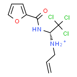 ChemSpider 2D Image | N-[(1S)-2,2,2-Trichloro-1-(2-furoylamino)ethyl]-2-propen-1-aminium | C10H12Cl3N2O2