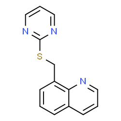 ChemSpider 2D Image | 8-[(2-Pyrimidinylsulfanyl)methyl]quinoline | C14H11N3S