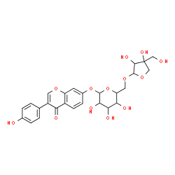 ChemSpider 2D Image | 3-(4-Hydroxyphenyl)-4-oxo-4H-chromen-7-yl 6-O-[3,4-dihydroxy-4-(hydroxymethyl)tetrahydro-2-furanyl]hexopyranoside | C26H28O13