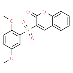 ChemSpider 2D Image | 3-[(2,5-Dimethoxyphenyl)sulfonyl]-2H-chromen-2-one | C17H14O6S