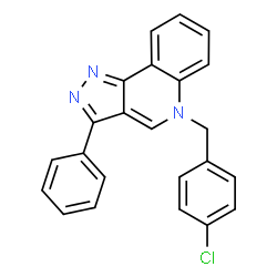 ChemSpider 2D Image | 5-(4-Chlorobenzyl)-3-phenyl-5H-pyrazolo[4,3-c]quinoline | C23H16ClN3