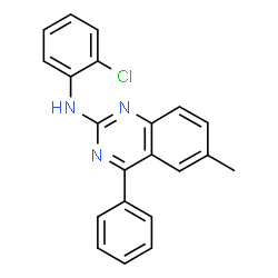 ChemSpider 2D Image | N-(2-Chlorophenyl)-6-methyl-4-phenyl-2-quinazolinamine | C21H16ClN3