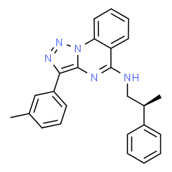 ChemSpider 2D Image | 3-(3-Methylphenyl)-N-[(2S)-2-phenylpropyl][1,2,3]triazolo[1,5-a]quinazolin-5-amine | C25H23N5